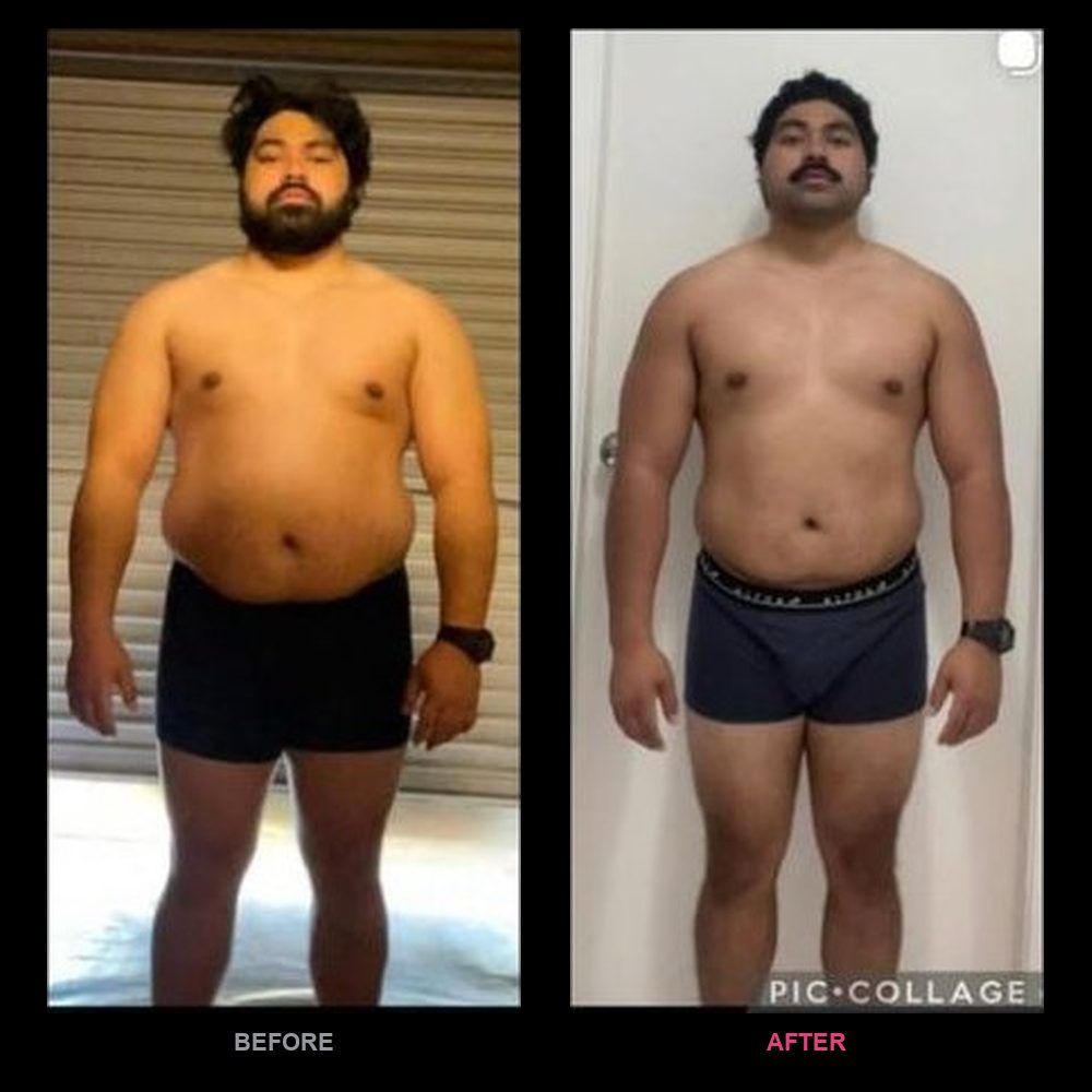 AJ's before and after transformation with Top Tier Physique