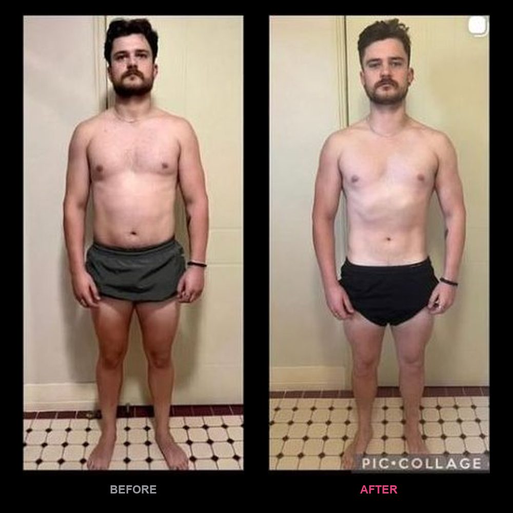 Casey's before and after transformation with Top Tier Physique