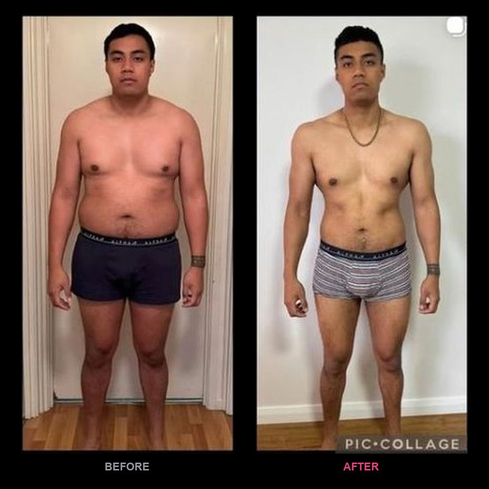 Jazza's before and after transformation with Top Tier Physique