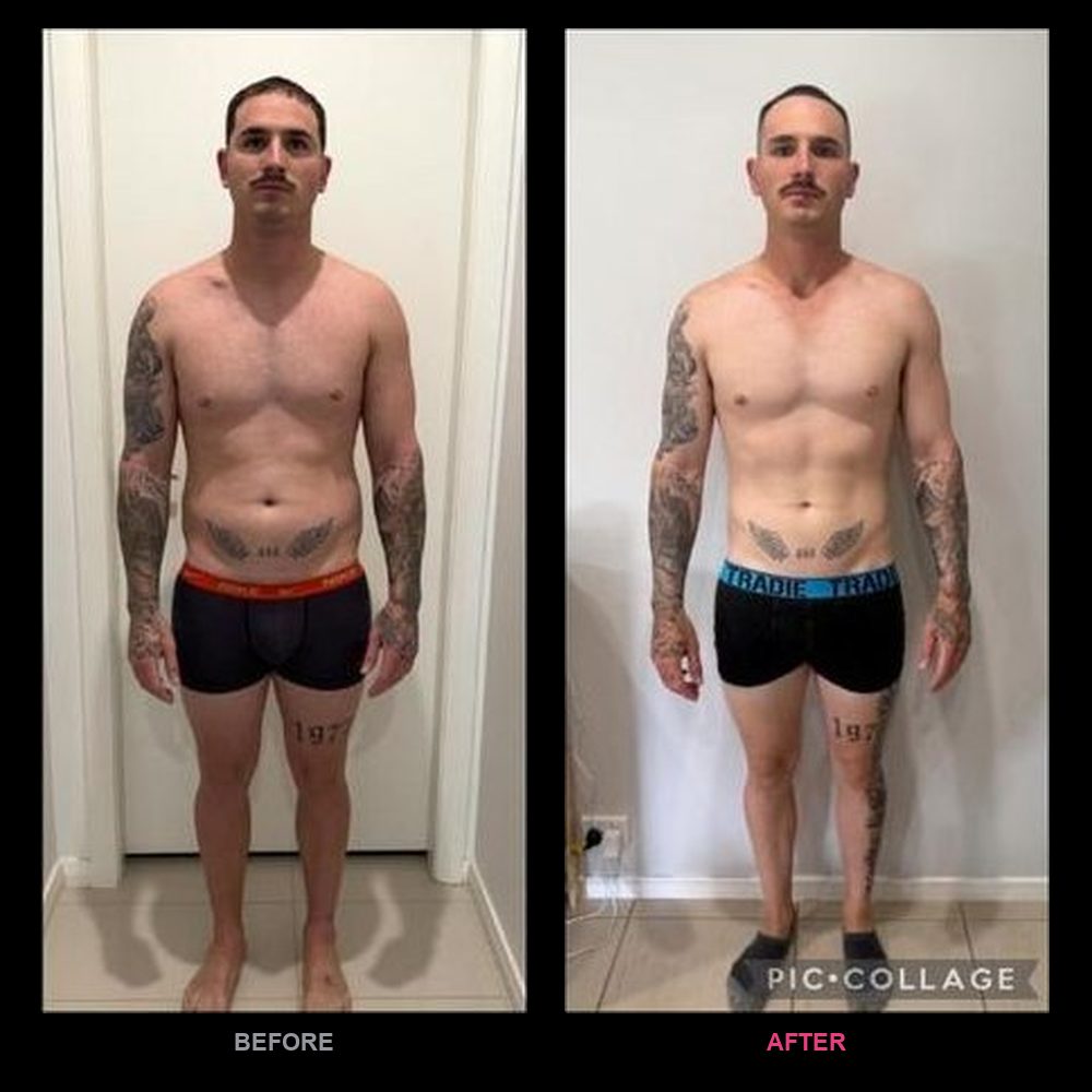 Joel's before and after transformation with Top Tier Physique