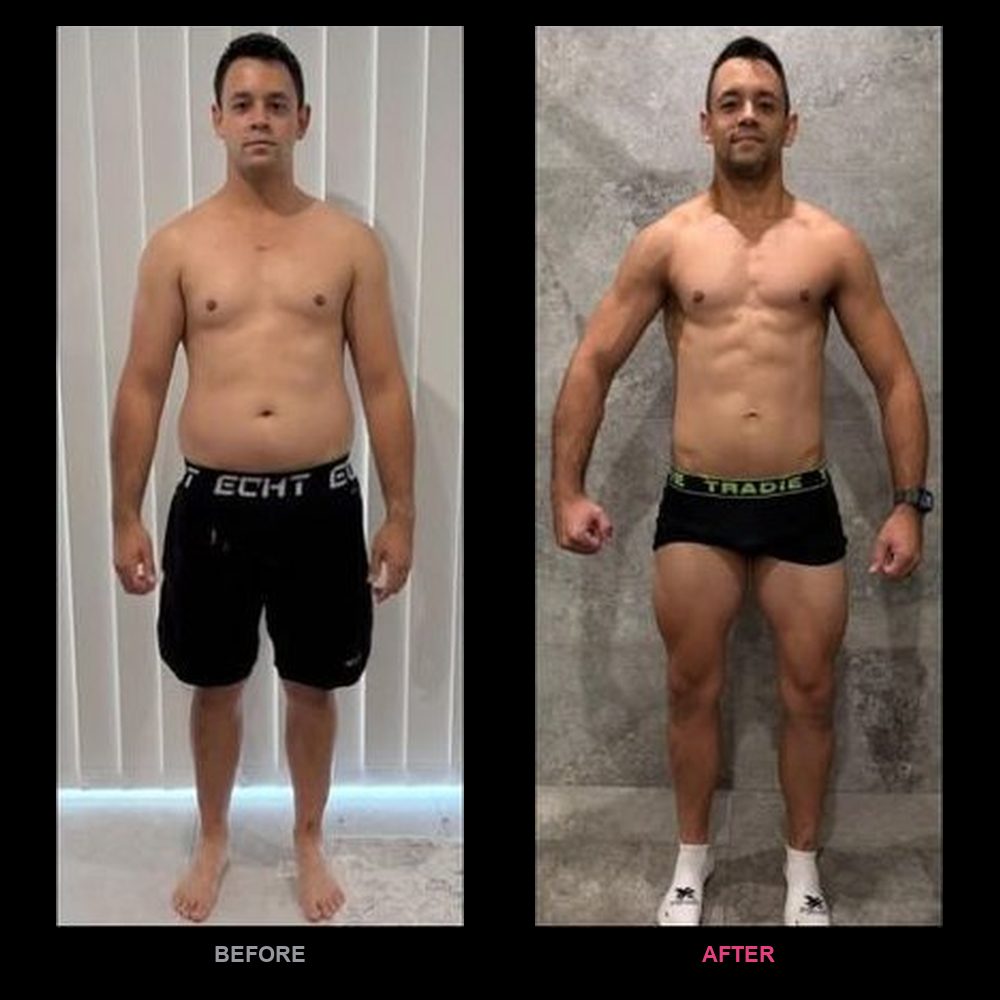Todd's before and after transformation with Top Tier Physique